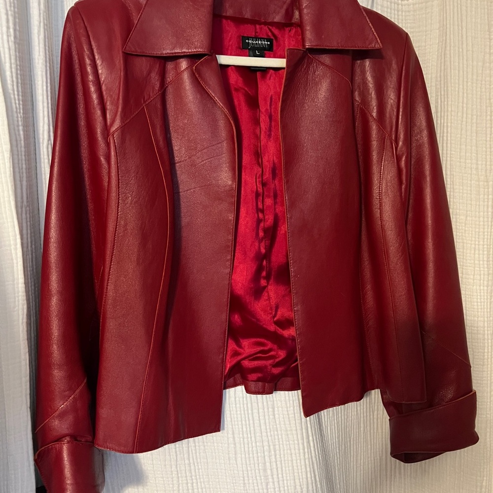 Genuine Leather Red Jacket Vingtage